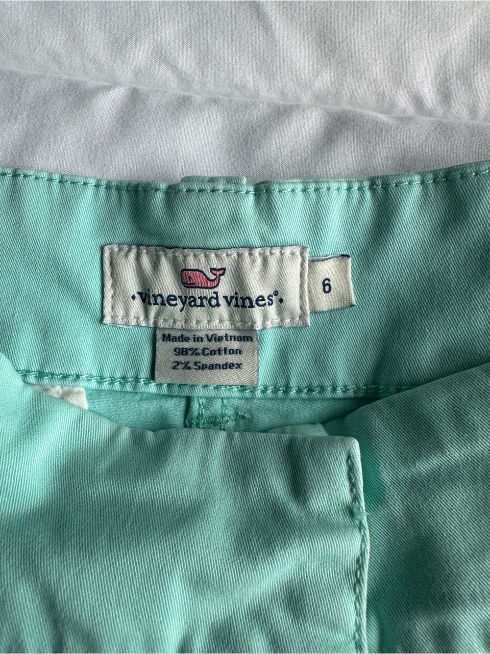 Vineyard Vines Mint Green Chino Shorts Women’s Size 6 Cotton Stretch Preppy - Picture 4 of 7